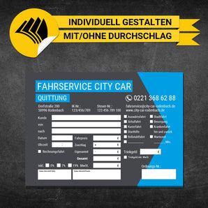 Quittungsblock Mietwagen - René