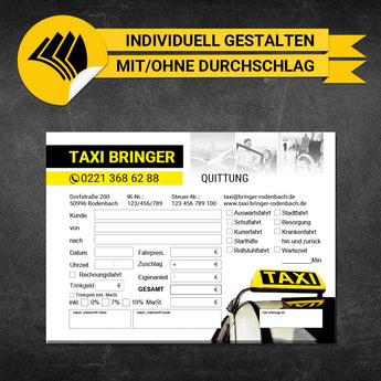 Quittungsblock Taxi - Anton