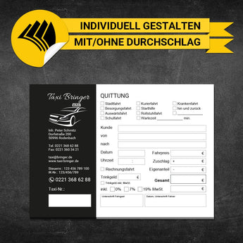 Quittungsblock Taxi - Feo