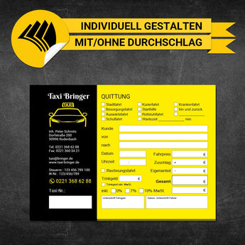 Quittungsblock Taxi - Feodor