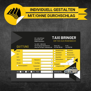 Quittungsblock Taxi - Lukas