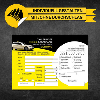 Quittungsblock Taxi - Mareike