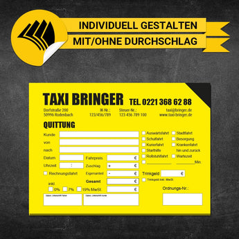 Quittungsblock Taxi - Marius