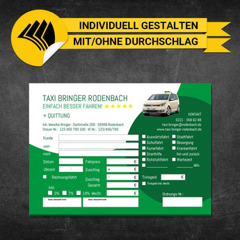 Quittungsblock Taxi - Meike