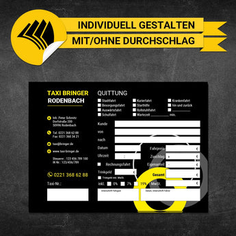 Quittungsblock Taxi - Oskar