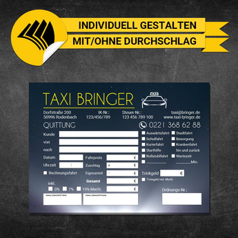 Quittungsblock Taxi - Viktor
