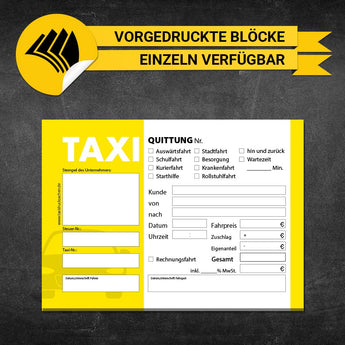 Quittungsblock Taxi - Neutral
