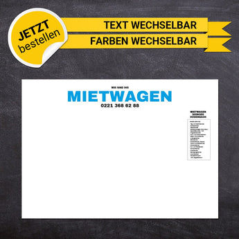 Schreibtischunterlage Mietwagen - Mario