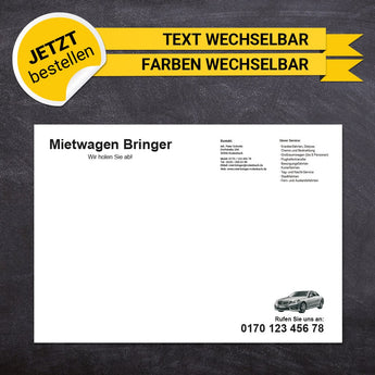 Schreibtischunterlage Mietwagen - Roberto