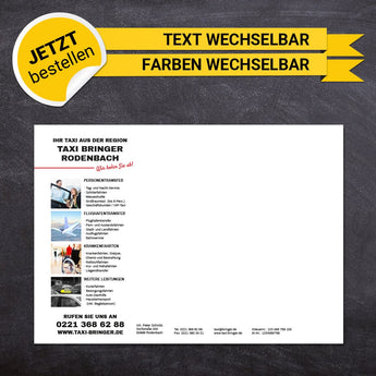 Schreibtischunterlage Taxi - Bernd