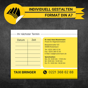 Terminzettel Taxi - Sven