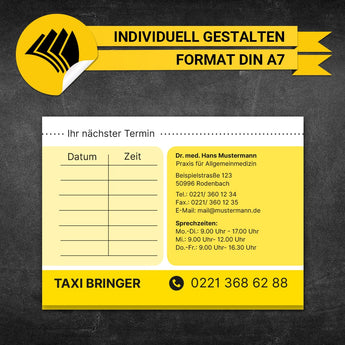 Terminzettel Taxi - Sven