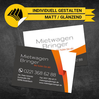 Visitenkarten Mietwagen - Alex
