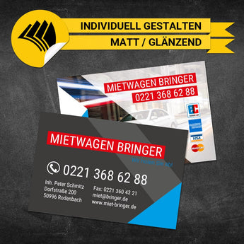 Visitenkarten Mietwagen - Ben