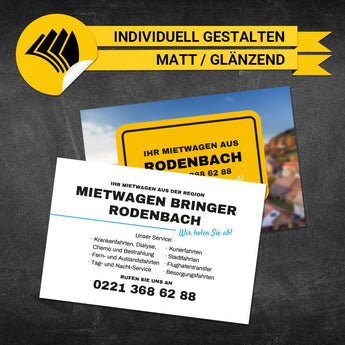Visitenkarten Mietwagen - Bernd