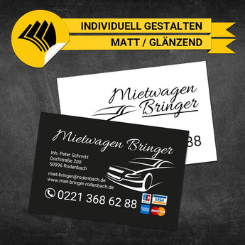 Visitenkarten Mietwagen - Feo