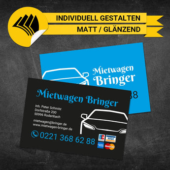 Visitenkarten Mietwagen - Feodor