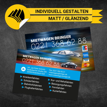 Visitenkarten Mietwagen - Leon