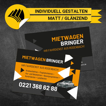 Visitenkarten Mietwagen - Lukas