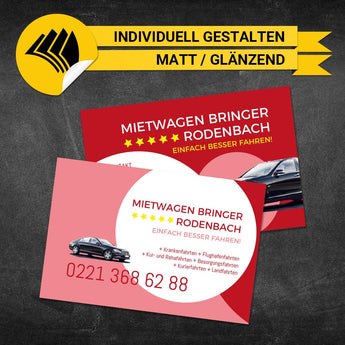 Visitenkarten Mietwagen - Mareike