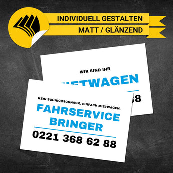 Visitenkarten Mietwagen - Mario