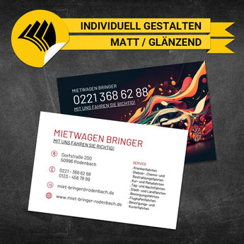 Visitenkarten Mietwagen - Mike