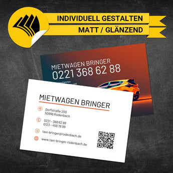 Visitenkarten Mietwagen - Norman