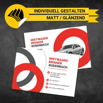 Visitenkarten Mietwagen - Oskar