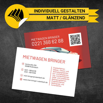Visitenkarten Mietwagen - Simon