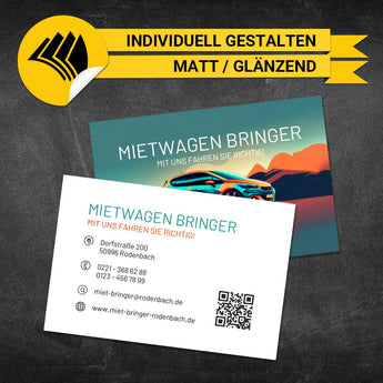 Visitenkarten Mietwagen - Tom