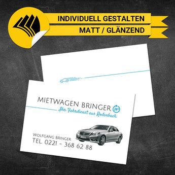 Visitenkarten Mietwagen - Vera