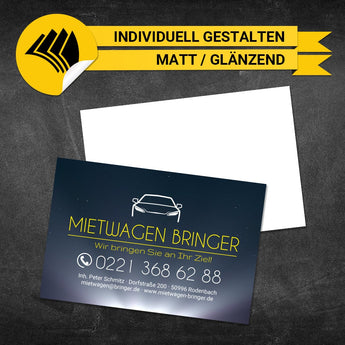 Visitenkarten Mietwagen - Viktor