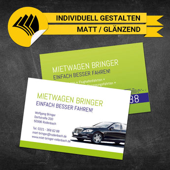 Visitenkarten Mietwagen - Wolfgang