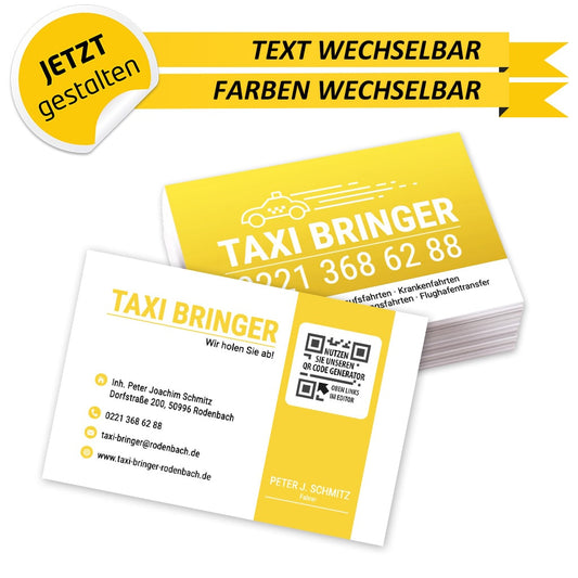Visitenkarten Taxi - Armin (Vorderseite)