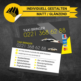 Visitenkarten Taxi - Leonardo