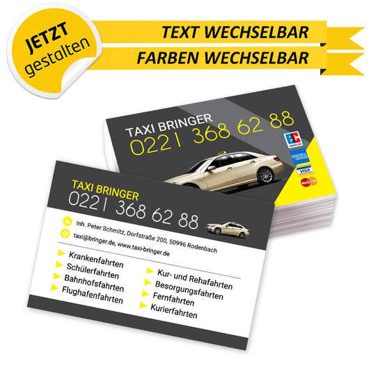 Visitenkarten Taxi - Leonardo (Vorderseite)