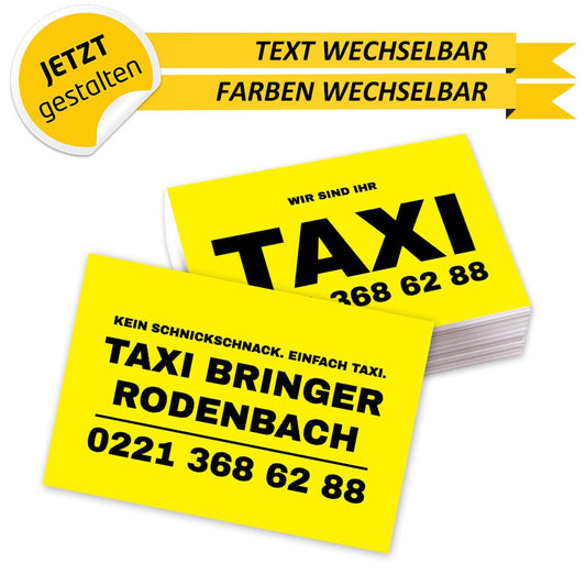 Visitenkarten Taxi - Mario (Vorderseite)
