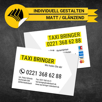 Visitenkarten Taxi - René