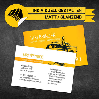 Visitenkarten Taxi - Sebastian