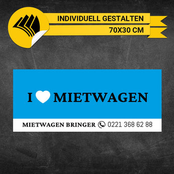 Werbeschild Mietwagen Groß - Charlie