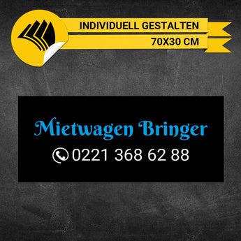 Werbeschild Mietwagen Groß - Feodor