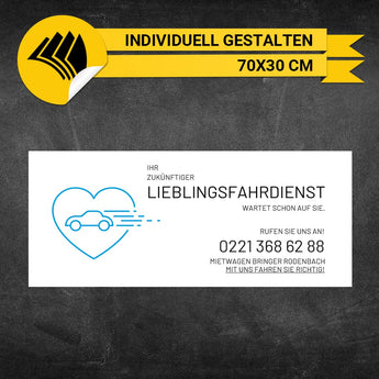 Werbeschild Mietwagen Groß - Lotti