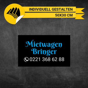 Werbeschild Mietwagen Klein - Feodor
