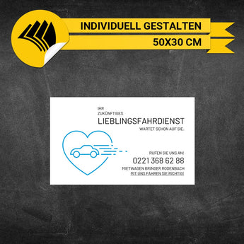 Werbeschild Mietwagen Klein - Lotti