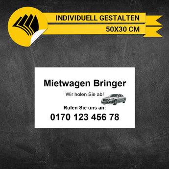Werbeschild Mietwagen Klein - Roberto
