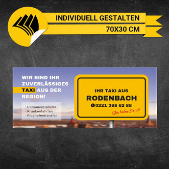 Werbeschild Taxi Groß - Bernd
