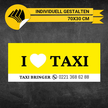 Werbeschild Taxi Groß - Charlie