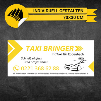 Werbeschild Taxi Groß - Jonas