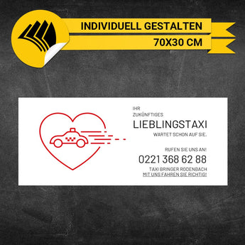 Werbeschild Taxi Groß - Lotti