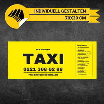 Werbeschild Taxi Groß - Mario